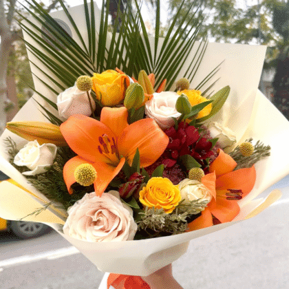 Florange – Lilyum & Gül Buketi | Bornova Çiçek