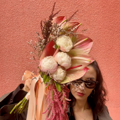 Anthurium & Peony Bridal Bouquet